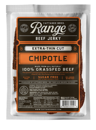 Range 100% Grassfed Beef Jerky Chipotle